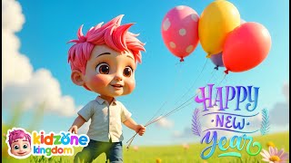 Happy New Year 2025 + More Nursery Rhymes \u0026 Kids Songs | KidZone Kingdom