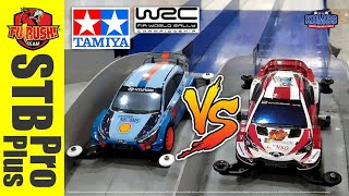 TOYOTA Yaris Gazoo VS HYUNDAI i20 WRC ~ Tamiya Mini 4WD MA Chassis Test Run STB / Box Stock【ミニ四駆】