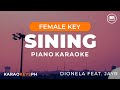 Sining - Dionela feat. JayR (Female Key - Piano Karaoke)