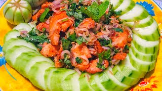 Clean and Delicious Salmon Salad Thai Spicy-พล่าปลาแซลมอน อาหารคลีน แซลมอนและประโยชน์อันน่าทึ่ง