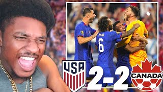 United States 2-2 Canada LIVE Reaction (Penalty Shootout!)