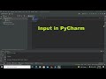 how to take an input in pycharm | how to take an input in python