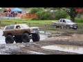 brown dodge in the bounty hole at wolf springs mud bog june 2015