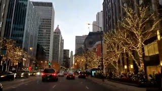 TWILIGHT  TIME MICHIGAN AVENUE CHRISTMAS CHICAGO