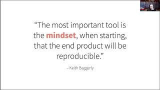 Improve your workflow for reproducible science