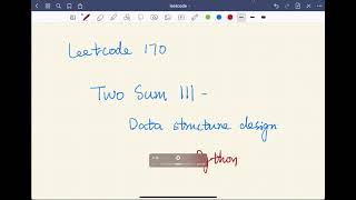 Leetcode170. Two Sum III Data Structure Design (Python)