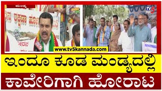 ಇಂದೂ ಕೂಡ ಮಂಡ್ಯದಲ್ಲಿ ಕಾವೇರಿಗಾಗಿ ಹೋರಾಟ..! | Kaveri Protest | Karnataka Bandh | Tv5 Kannada