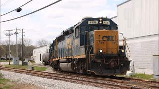 First train in 30 years - CSX delivers car at restored customer, Myles Standish Industrial - 4/28/23