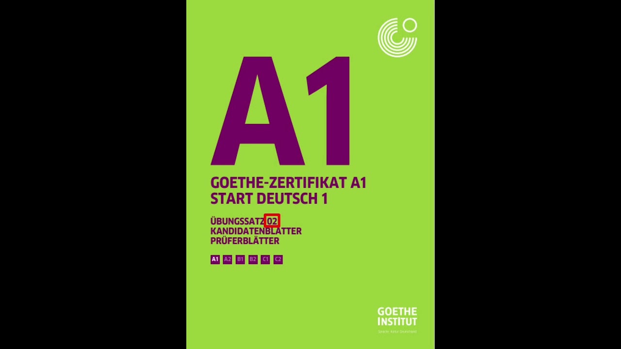 Goethe Zertifikat A1 - Übungssatz 02 - YouTube