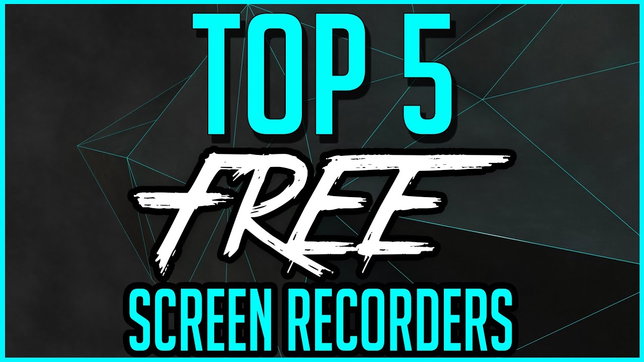 Top 5 Best FREE Screen Recording Software (2022/2023) - YouTube