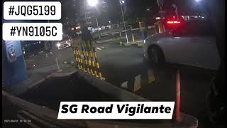 1jun2021  hougang street 61 #JQG5199 lexus forced open the carpark gantry arm