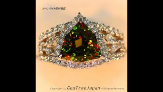 🌈極上の色と煌めき✨パキスタンスフェーン3.04ct💎プラチナリング💍