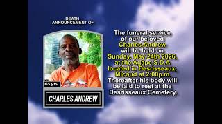 Charles Andrew ~ Short Obituary