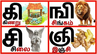 தமிழ் உயிர்மெய் எழுத்துக்கள் | கி ஙி சி | கி வரிசை சொற்கள்| ki ngi chi in tamil/Uyir Mei Ezhuthukkal