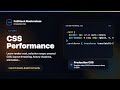CSS Performance Explained | FullStack Masterclass CSS Course
