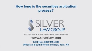 How long is the securities arbitration process?