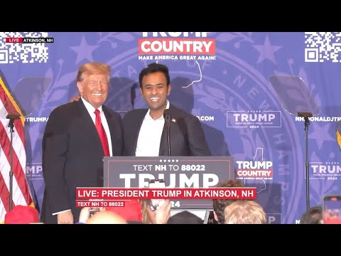 Live from New Hampshire Trump 2024 Rally featuring Vivek Ramaswamy