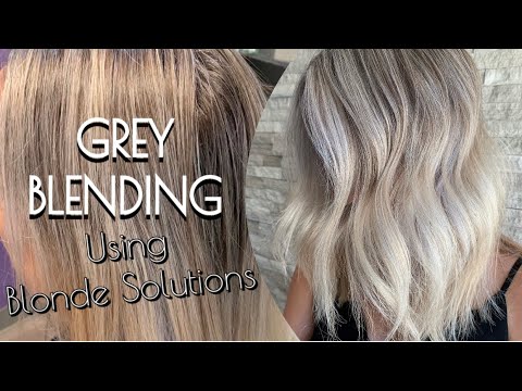 GREY BLENDING | Brightening Up & Blending Into Natural Grey Roots - YouTube