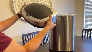 Review of the iTouchless 13 Gallon SensorCan Trash Can - Odor Filter