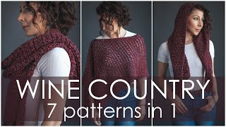 7 Knitting Patterns in 1! How to Style the Wine Country Wrap