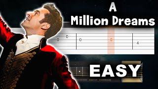 The Greatest Showman - A Million Dreams - EASY Guitar tutorial (TAB AND CHORDS)