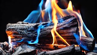 🔴 Experience The Cozy Glow Of 4k Fireplace With Vibrant Orange And Blue Flames