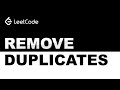 Remove Duplicates from Sorted Array LeetCode | Javascript Solution