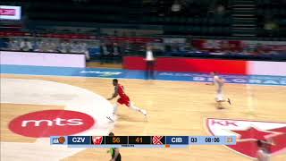 And again - Mathias Lessort throws down a stunning dunk! (Crvena zvezda mts - Cibona, 12.3.2018)