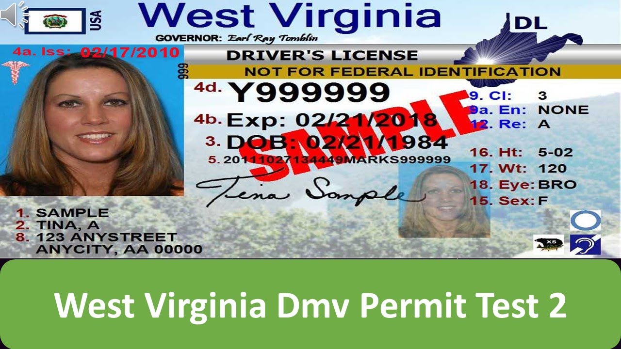 West Virginia DMV Permit Test 2 - YouTube