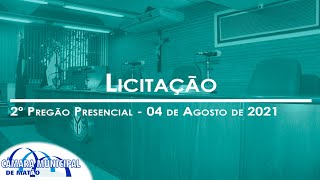 Sessão Pública - Pregão Presencial nº 2/2021 realizada em 04/08/2021