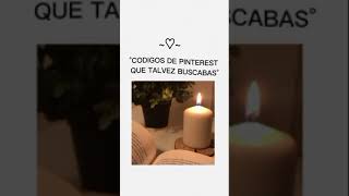 🍃•Códigos de pinterest•🍃 #pinterest #codigos #icons #aesthetic