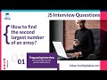Find the Second Largest Number of an Array | JS Interview Questions