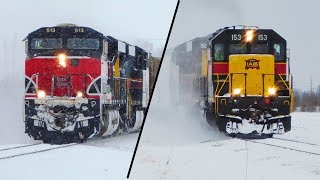 Railfanning the Iowa Interstate in the Snow - IAIS 153, IAIS 513, and a daylight BICB!