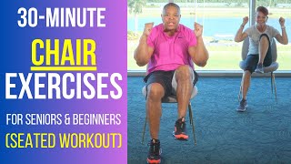 30-Minute Full Body Chair Workout for Seniors & Beginners (Intermediate level)