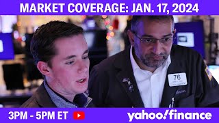 Stock market today: US stocks fall as rate-cut bets get a reality check | January 17, 2024