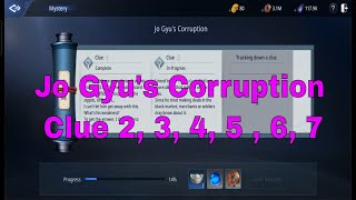 Mir4 Jo gyus corruption clue 2, clue 3, 4, 5 , 6, 7