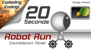 20 sec racing robot countdown timer with exploding ending