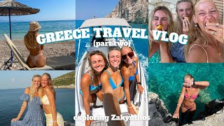 GREECE TRAVEL VLOG | PART TWO | exploring Zakynthos (blue caves, shipwreck beach…) | Charity Walton