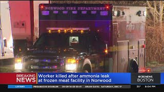 Worker killed in ammonia leak in Norwood