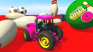 Fun Color Tractor & Superheroes Cartoon for Kids and Colors for Children Nursery Rhymes#justlaug