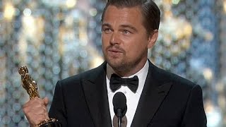 Leonardo DiCaprio wins Oscar ( Full Speech )
