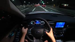 2021 Ford Explorer V6 3.0 PHEV POV night drive