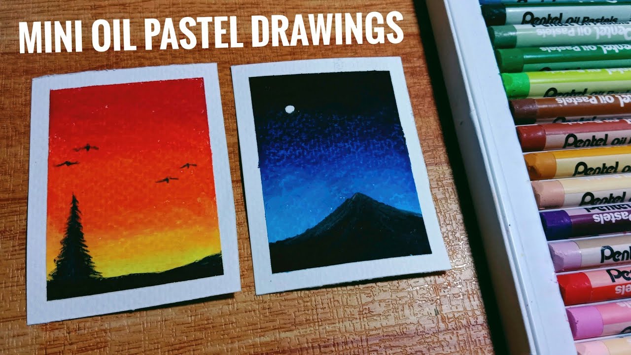 Easy And Simple Mini Oil Pastel Drawings For Beginners Step By Step