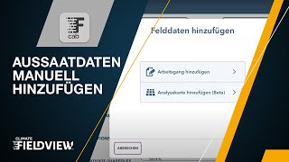 [Cab App] Aussaatdaten manuell hinzufügen | Climate FieldView