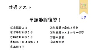 高校物理　共通テスト　力学　単振動総復習