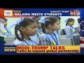 melania trump spends quality time among delhi s govt school kids