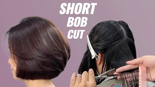 How to Cut Perfect Short Bob | Short Bob Haircut Tutorial (Step-by-Step) | Hair Cut