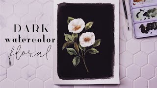 Dark Watercolor Florals | One Simple Trick to Make Your Botanicals Pop