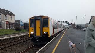 TfW Class 150 Departing Pembrey and Burry Port - 150264 | 2/12/22