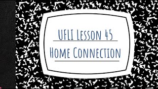 UFLI Foundations Lesson 45 Home Connection